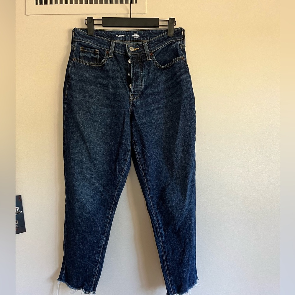 Old Navy Dark OG Curvy Straight Leg Jeans